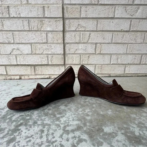 Stephane Kelian Brown Suede Wedges Size 7.5 - Picture 5 of 11